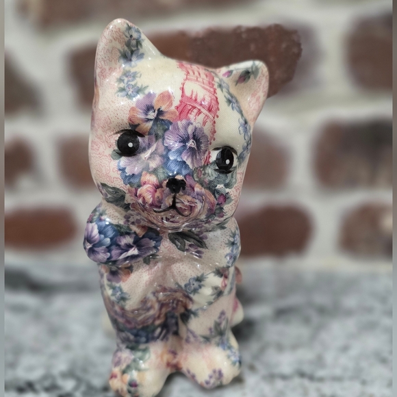 Other - Vintage Fabric Covered Cat